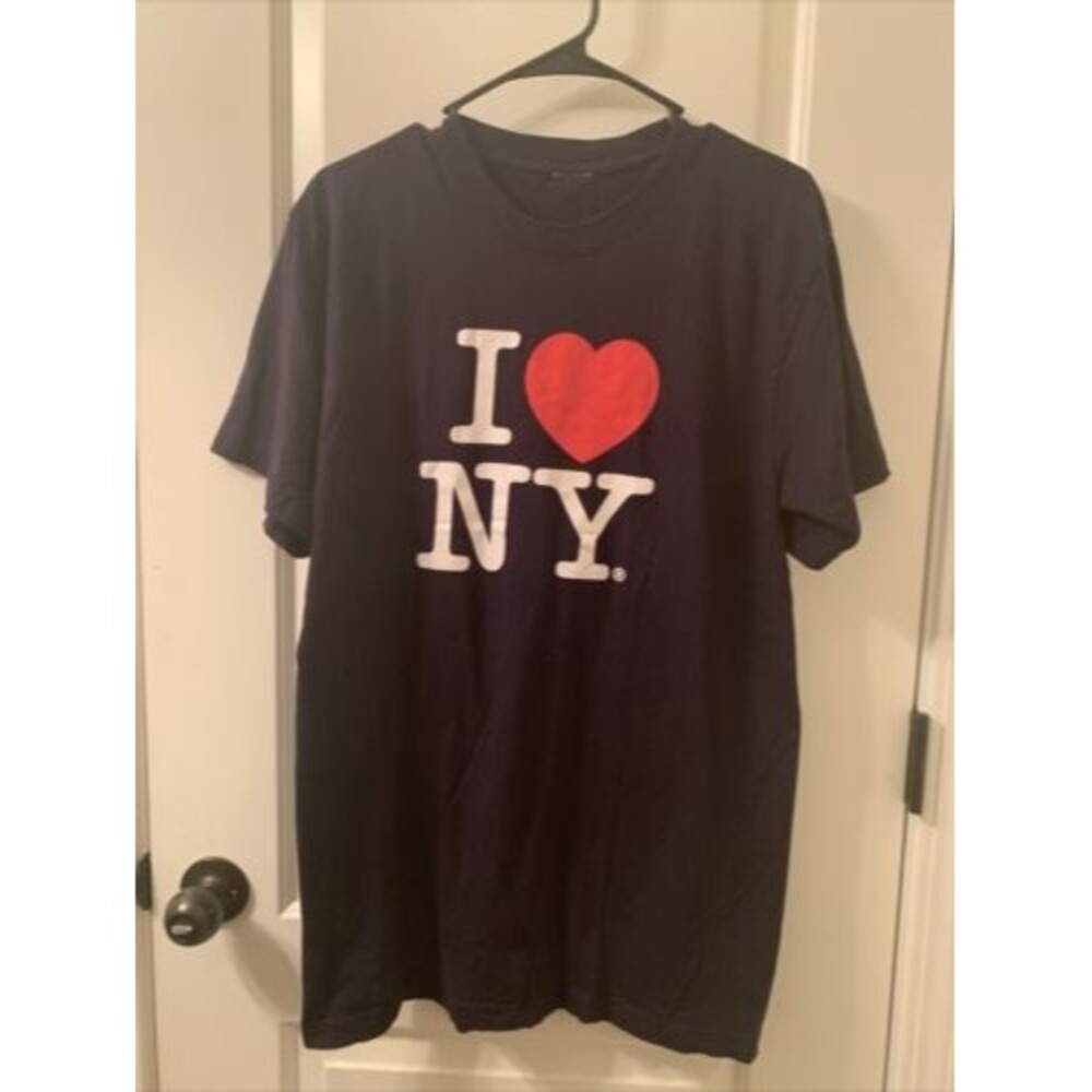 I Love NY T-Shirt Black Unisex Short Sleeve size XLarge